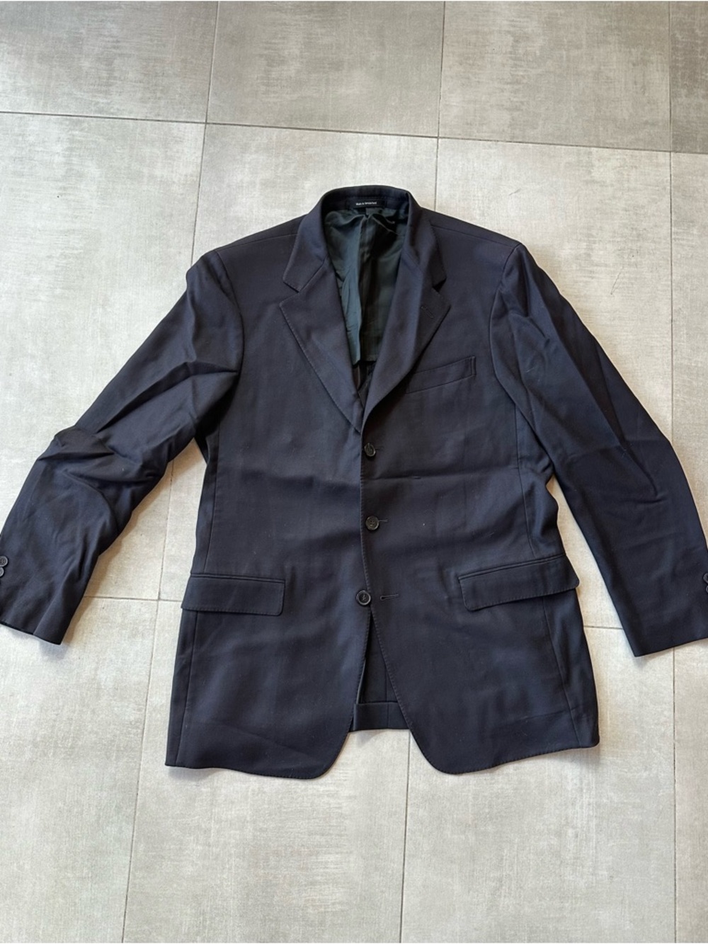 Z Zegna Navy Single-Breasted Blazer